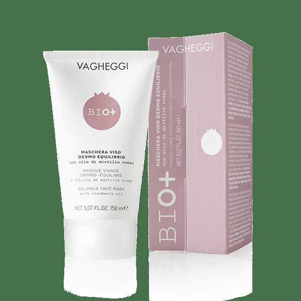 Vagheggi Bio+ – Masque visage dermo-équilibre à l’huile de myrtille rouge
